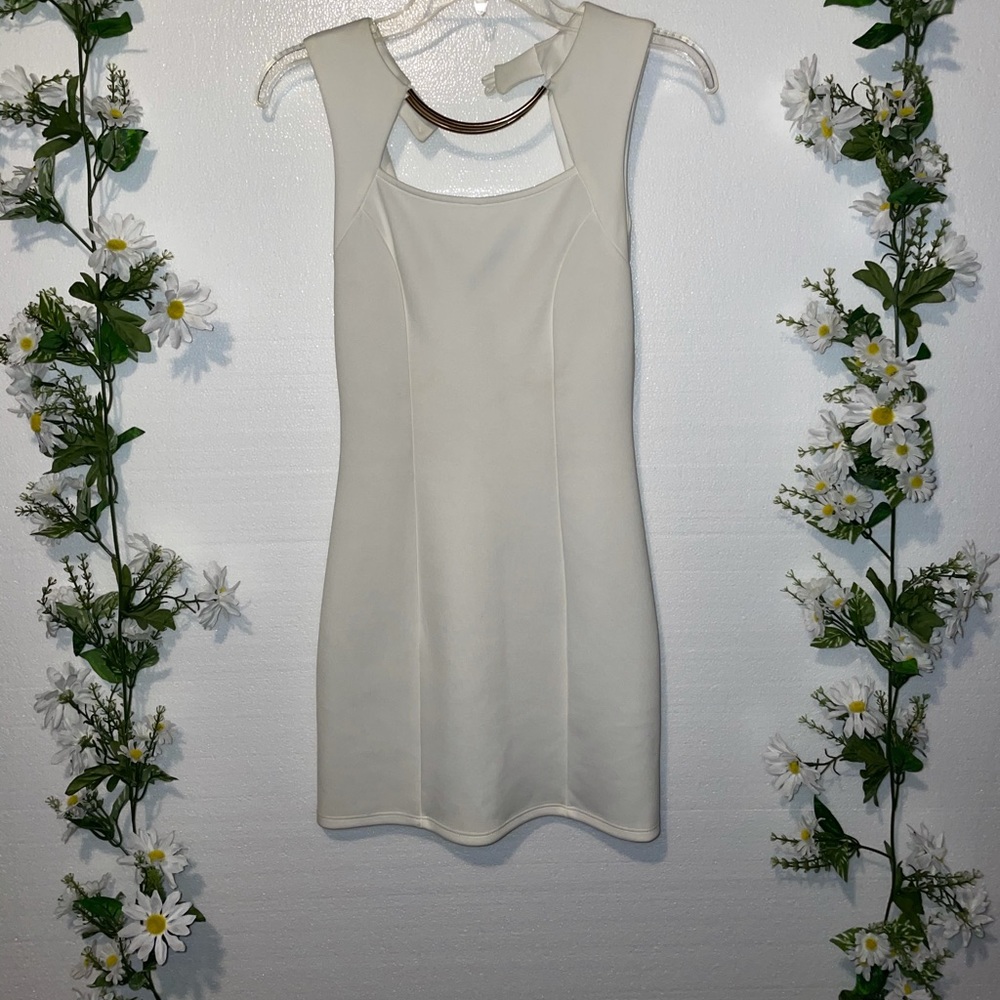 White Elegant Mini Dress